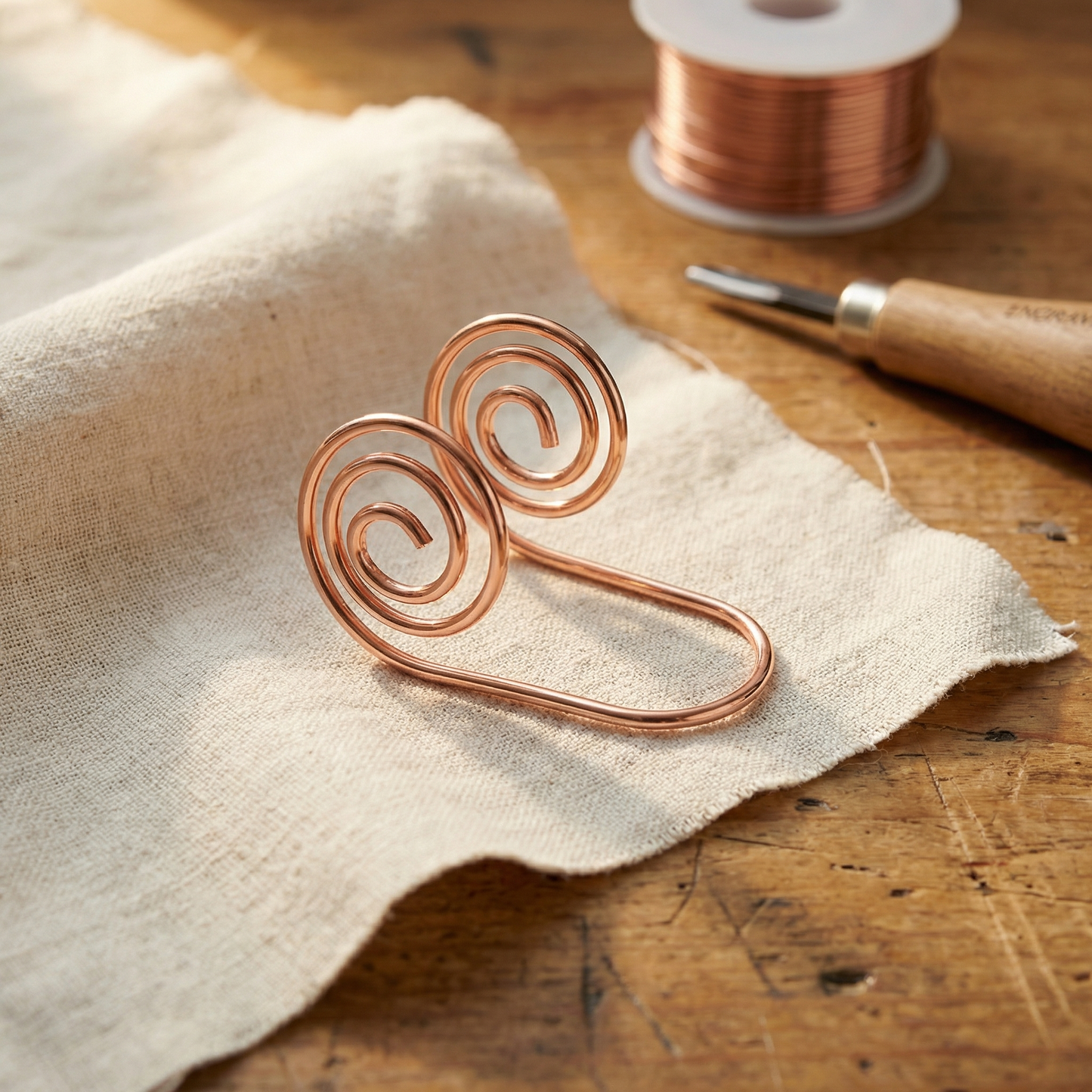 FLOW | Coiled Copper Hand Spiral