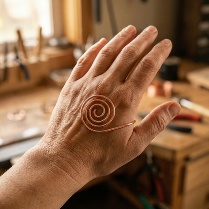 FLOW | Coiled Copper Hand Spiral