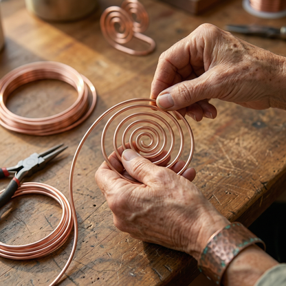 FLOW | Coiled Copper Hand Spiral