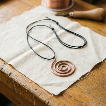 MESA | Coiled Spiral Copper Necklace