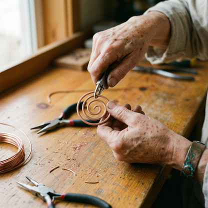 MESA | Coiled Spiral Copper Necklace