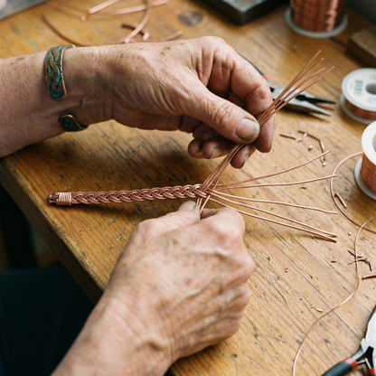REED | Braided Copper Anklet