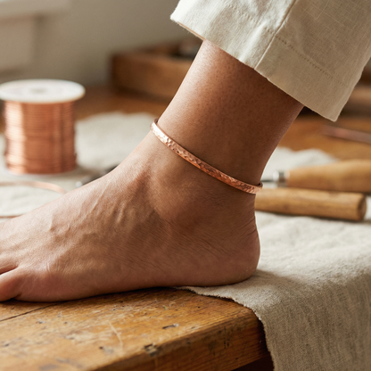 SAND | Hammered Copper Anklet