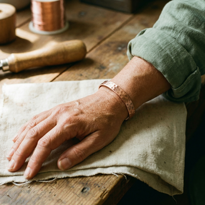 LODESTONE | Hammered Magnetic Copper Bracelet