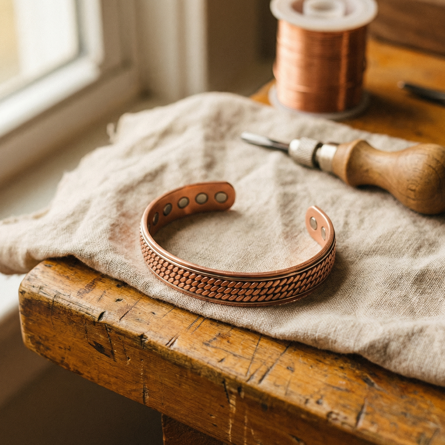 WAVE | Woven Rope Copper Bracelet