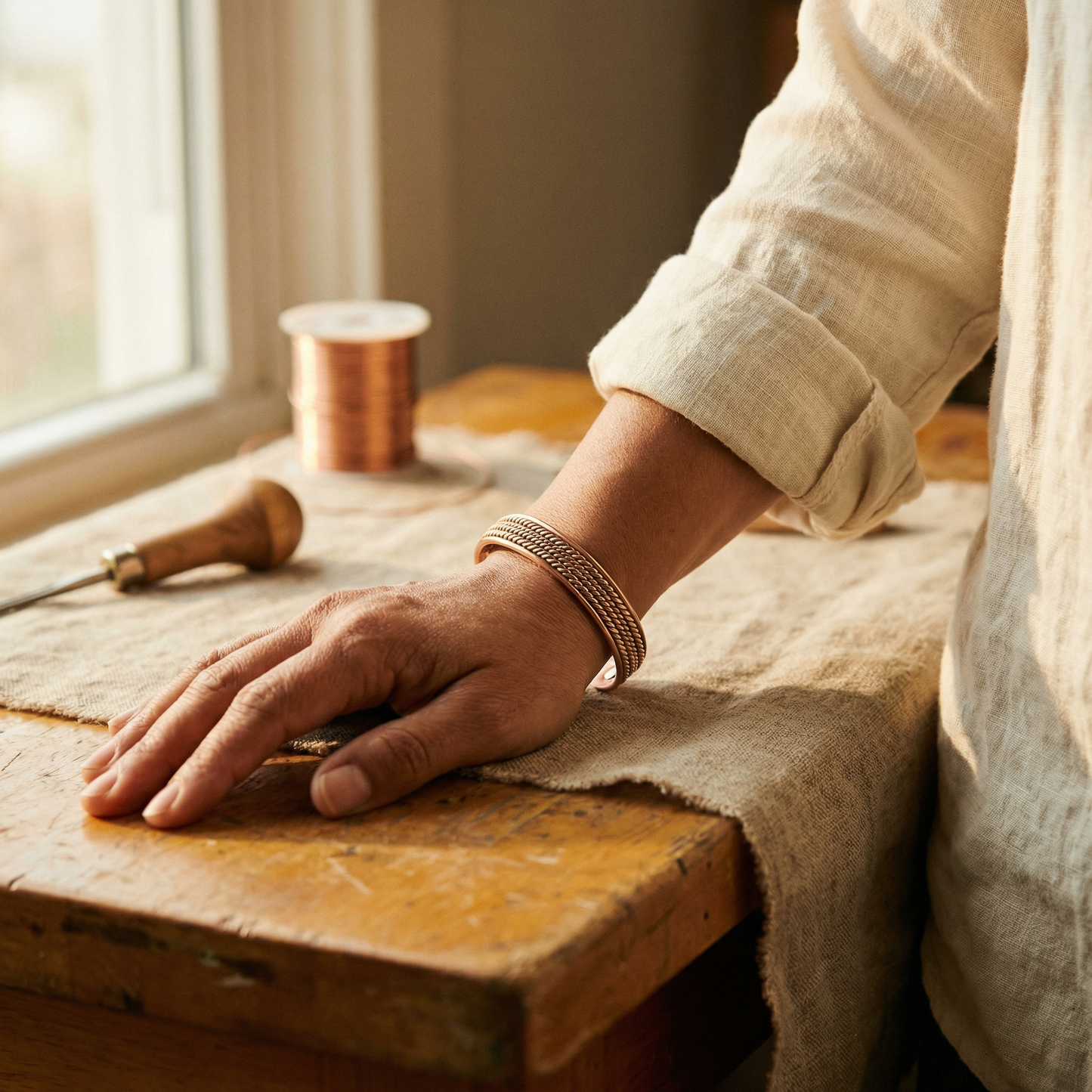 FORGE | Braided Magnetic Copper Bracelet