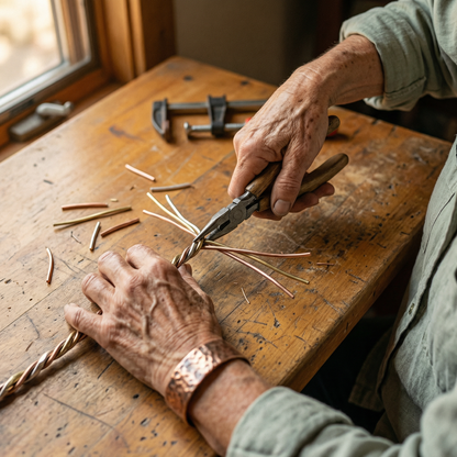 STONE | Tri-Tone Twisted Copper Bracelet