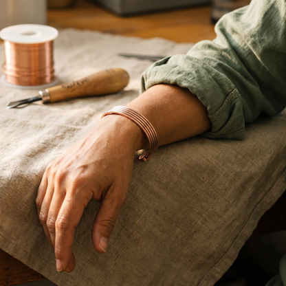 RIDGE | Ridged Copper Cuff