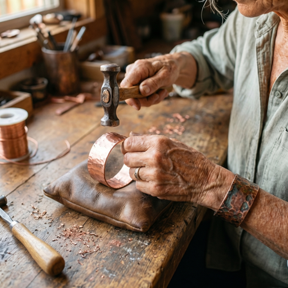 ANVIL | Dotted Wide Copper Cuff