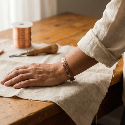 KNELL | Beaded Floral Copper Bracelet