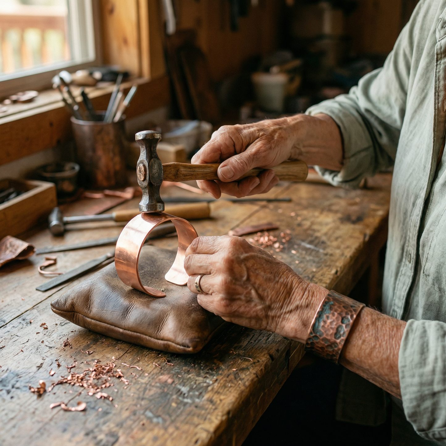 HEARTH | Wide Band Copper Ring
