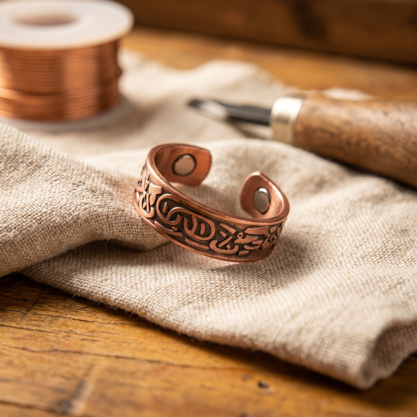 BURR | Engraved Scrollwork Copper Ring