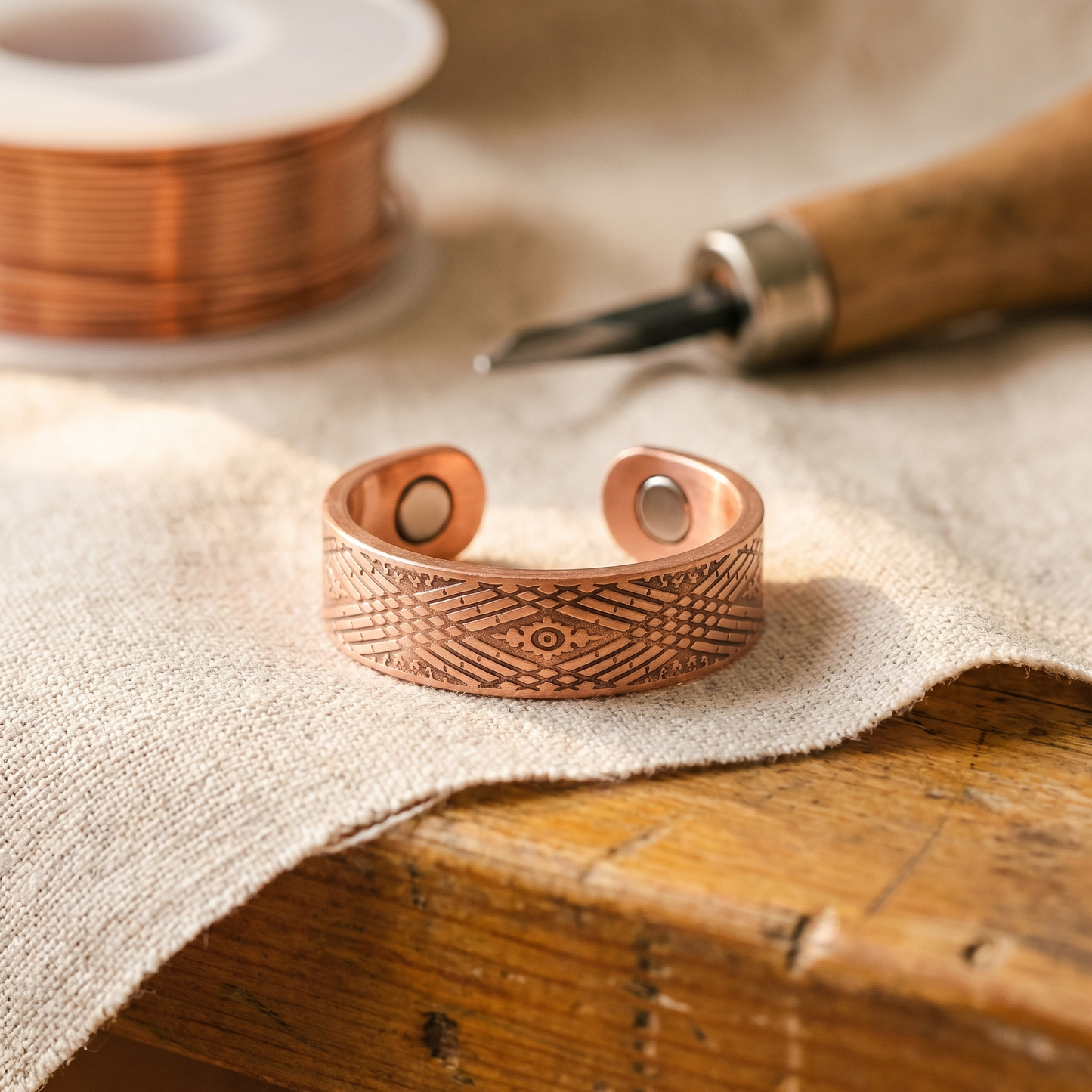 HOLT | Crosshatch Copper Ring