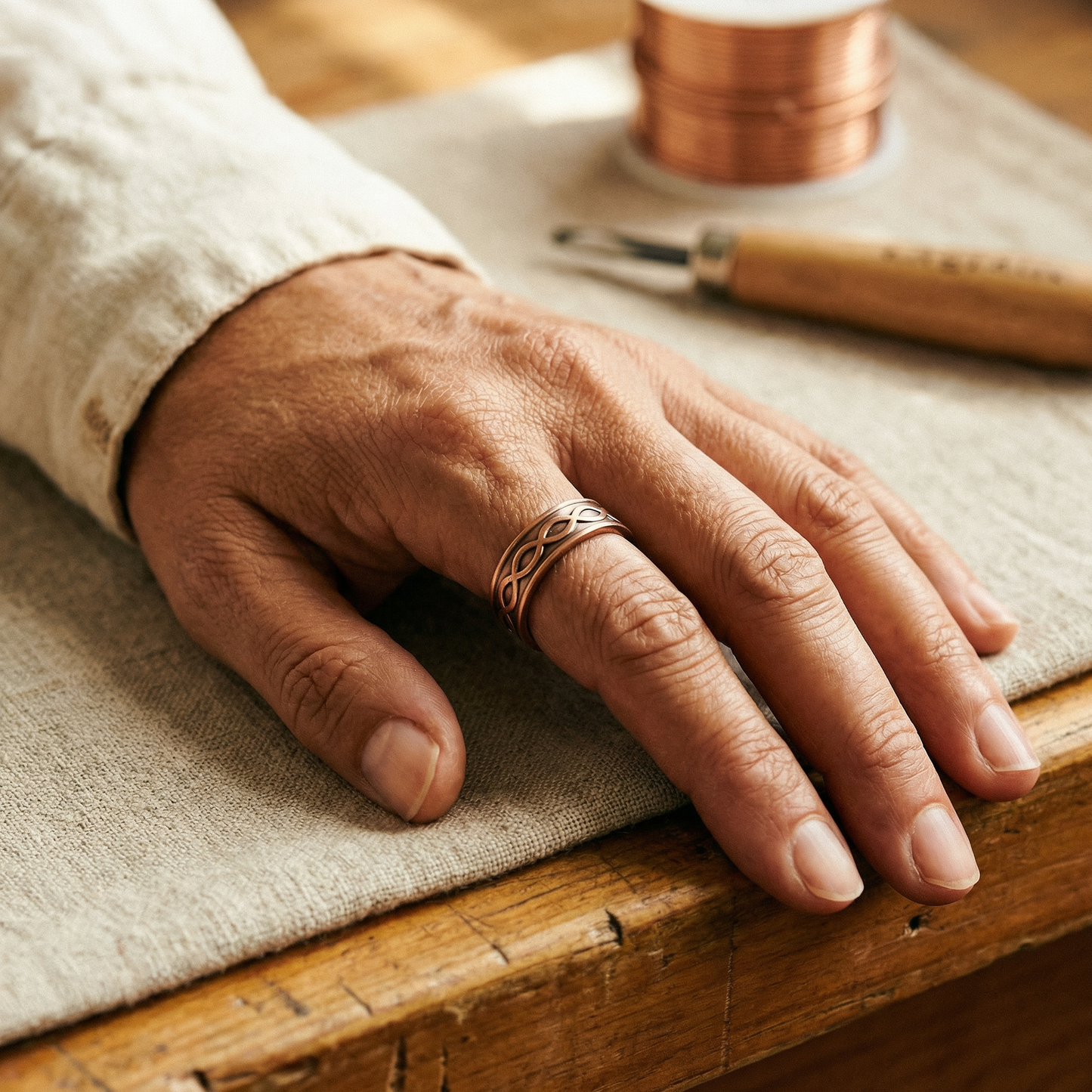 CHAR | Woven Copper Ring