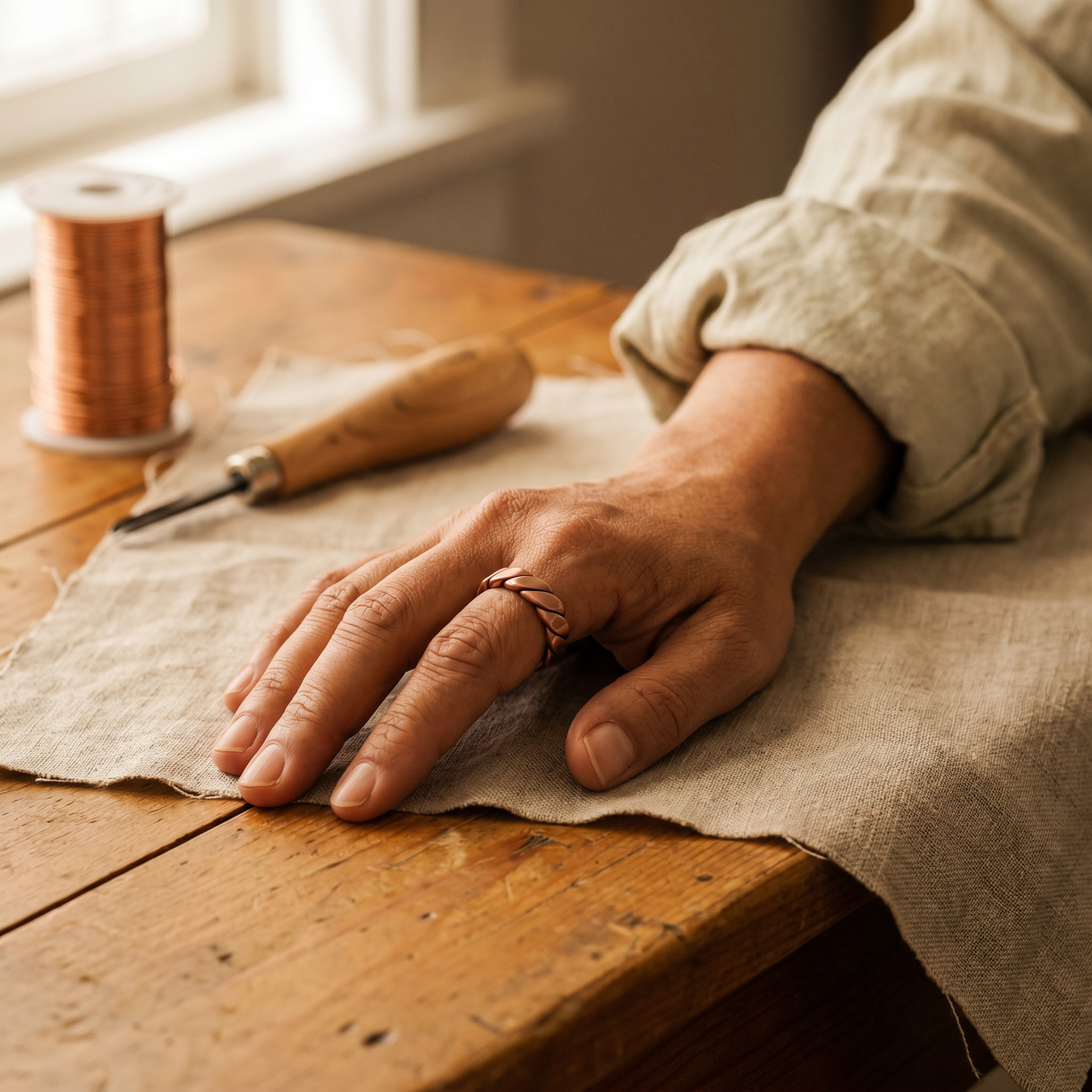 KNAP | Twisted Copper Ring