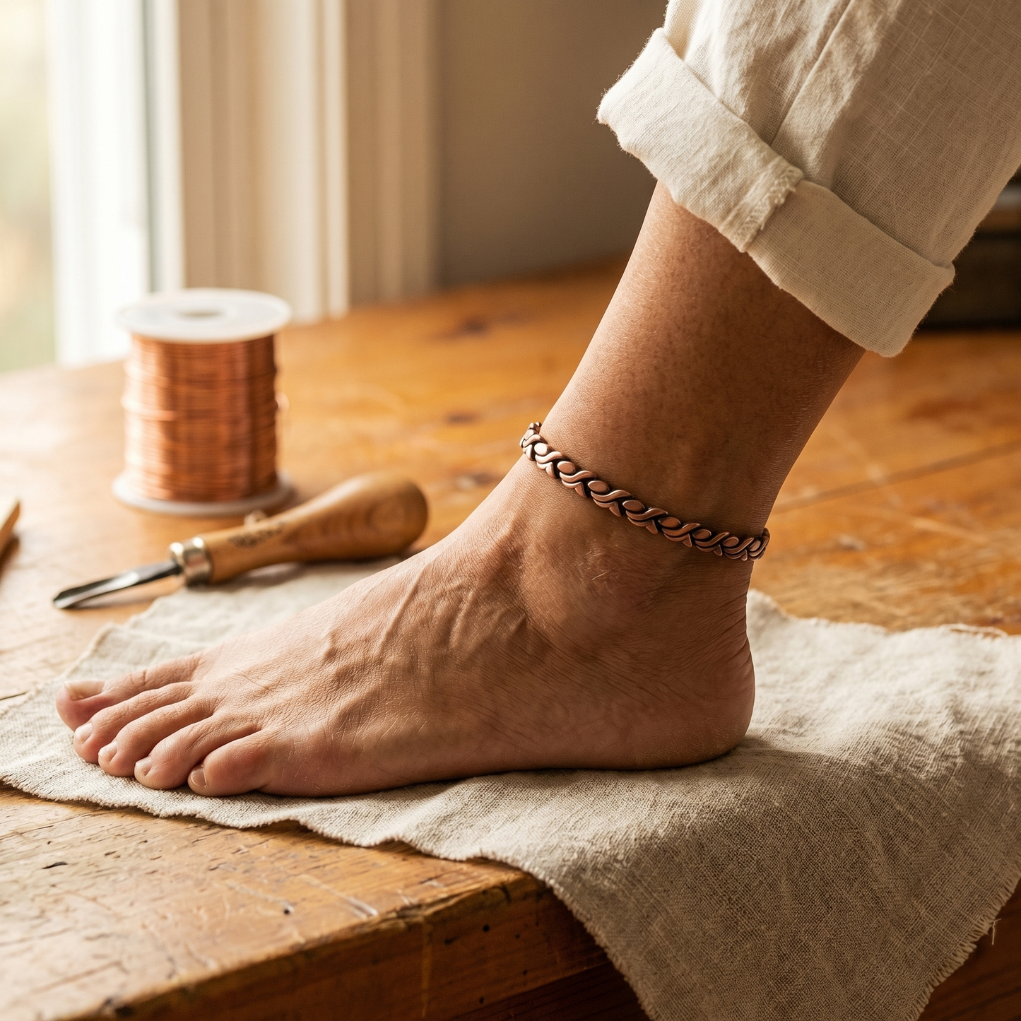 DUNE | Magnetic Link Copper Anklet