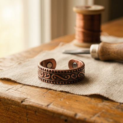 FERN | Engraved Vine Copper Ring
