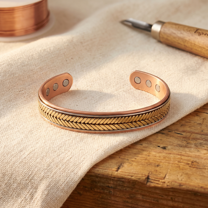 HARVEST | Chevron Braid Copper Bracelet
