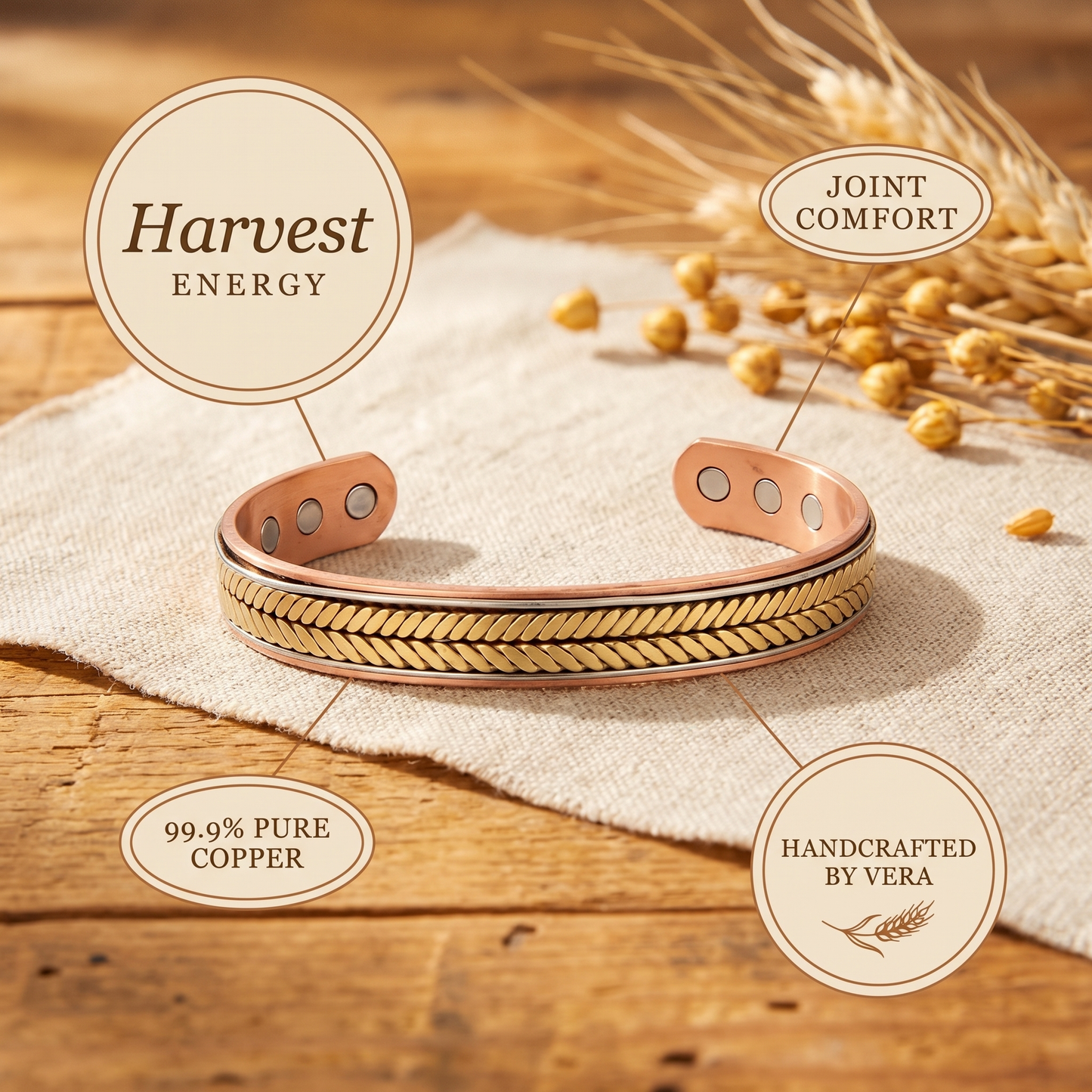 HARVEST | Chevron Braid Copper Bracelet