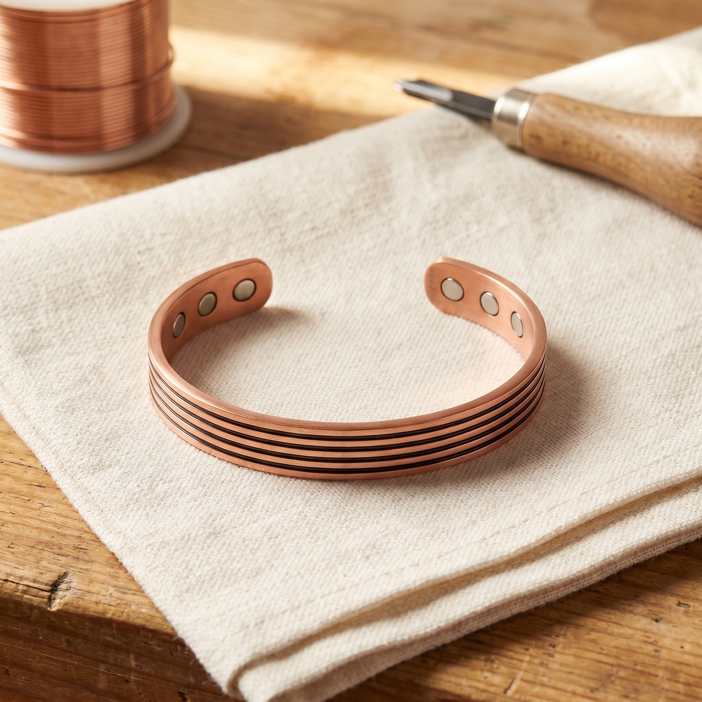 SAGE | Five-Line Copper Bracelet