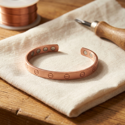 BOLT | Screw-Head Motif Copper Bracelet
