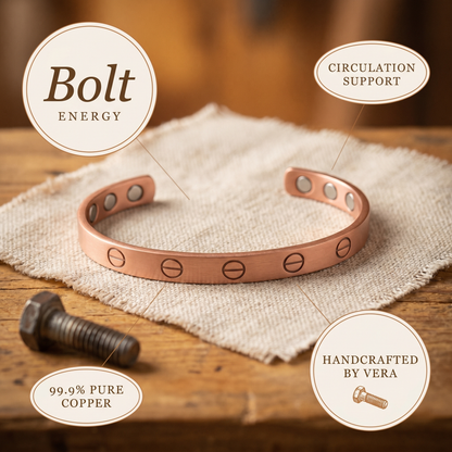 BOLT | Screw-Head Motif Copper Bracelet