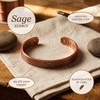 SAGE | Five-Line Copper Bracelet