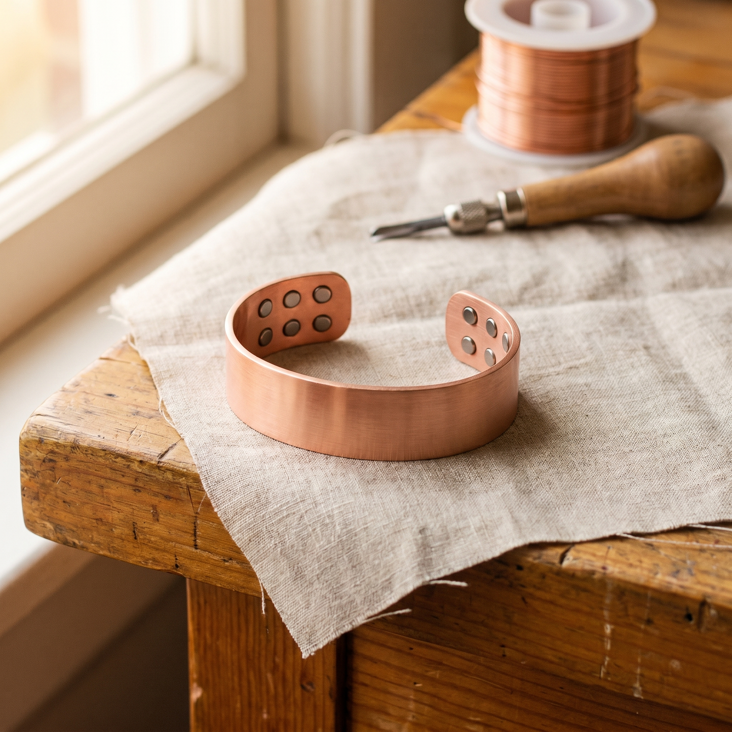 ANVIL | Dotted Wide Copper Cuff