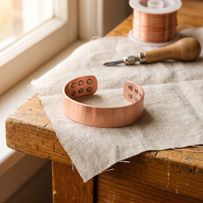 ANVIL | Dotted Wide Copper Cuff