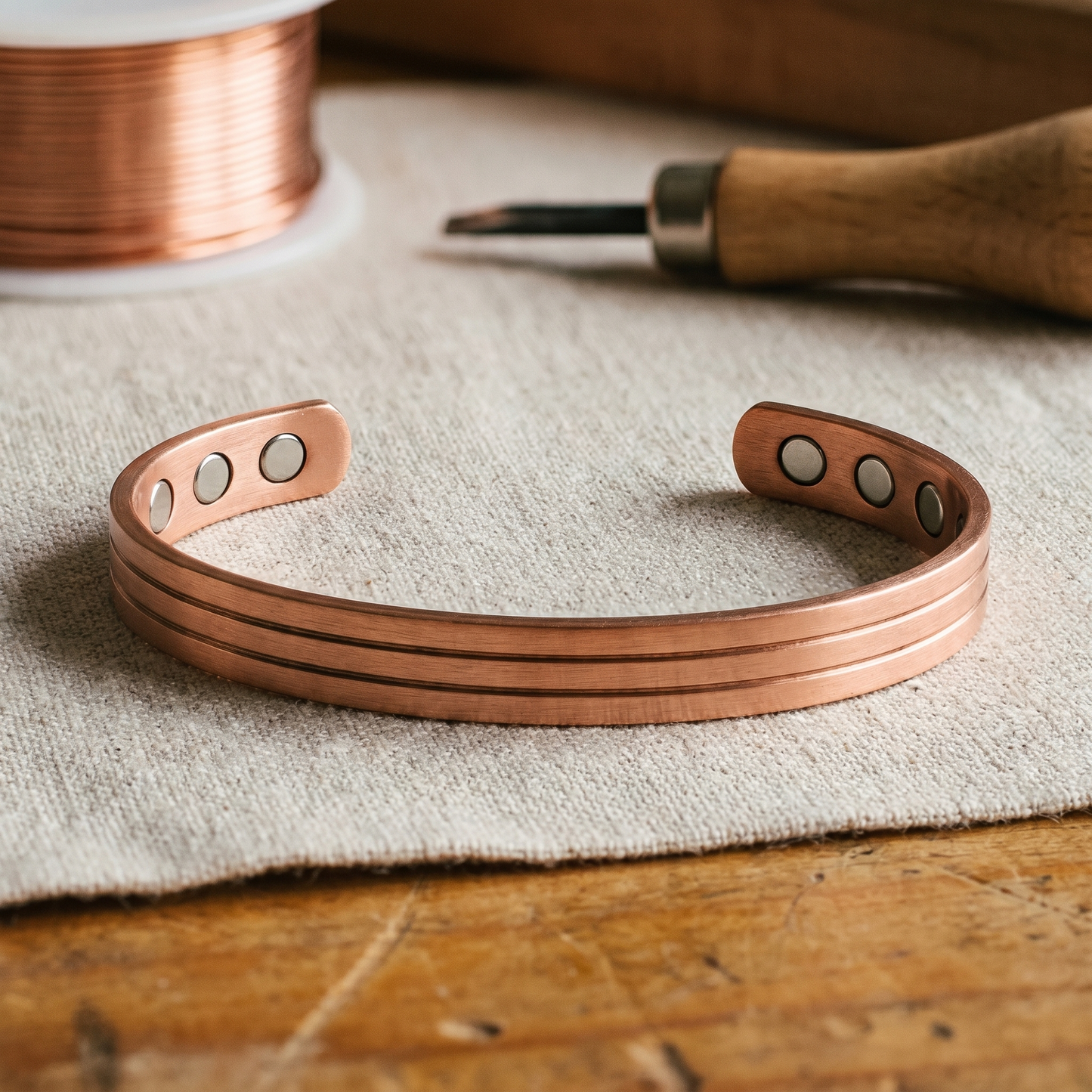 CORE | Triple Groove Copper Bracelet