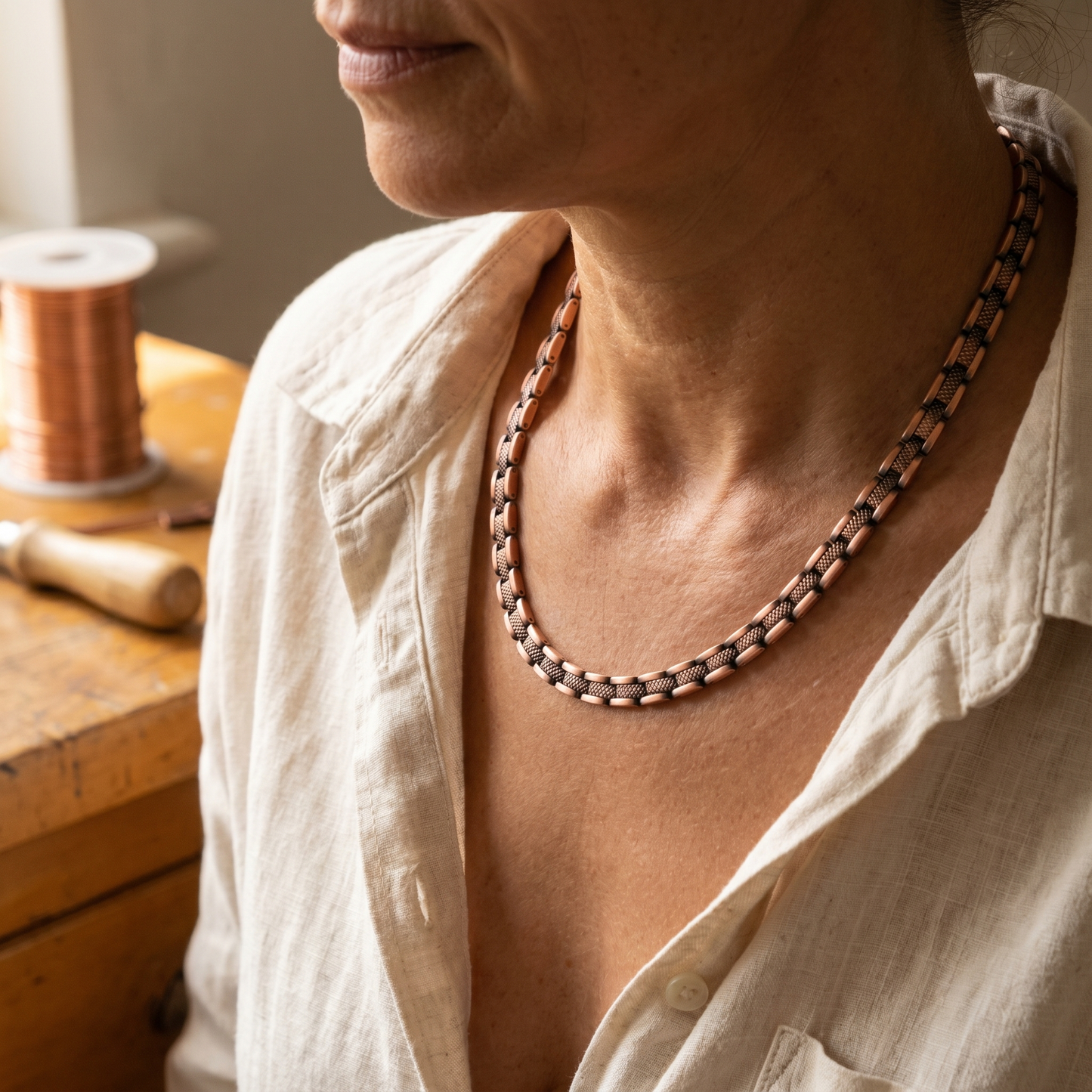 HAZE | Mesh-Link Copper Necklace