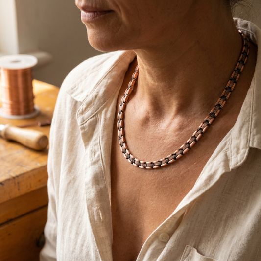 HAZE | Alternating Mesh-Link Chain Necklace
