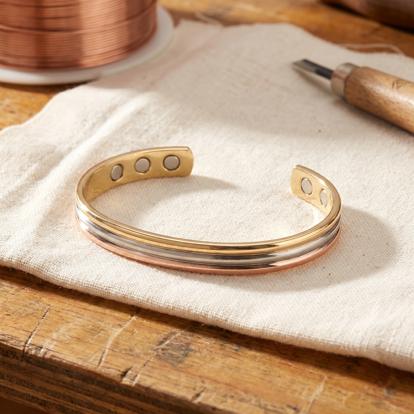 FELL | Tri-Tone Copper Bracelet
