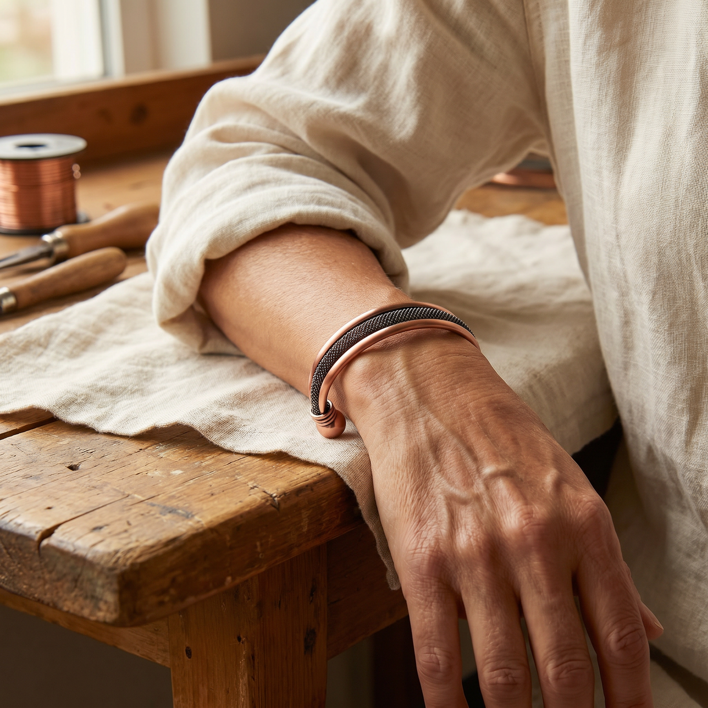 CAIRN | Mesh Rail Copper Bracelet