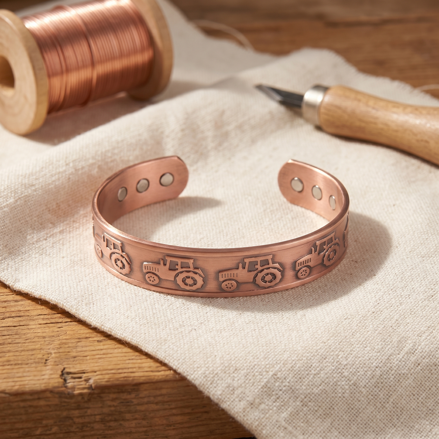 BRAE | Tractor Stamp Copper Bracelet