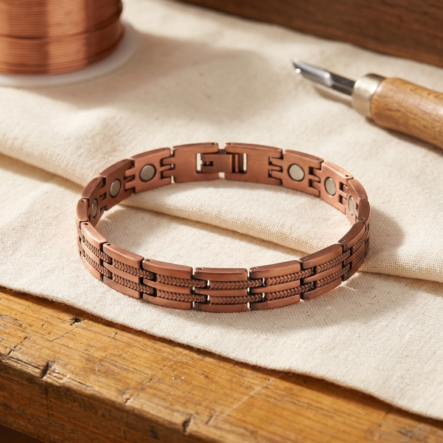 PIKE | Rope-Edge Copper Bracelet
