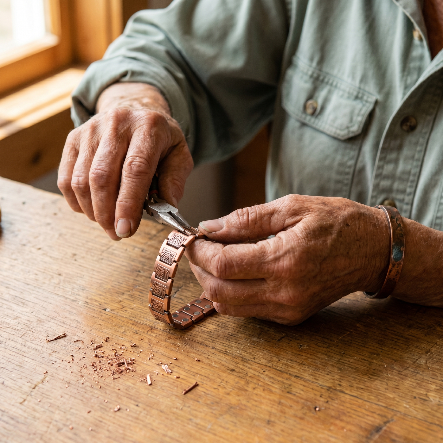 GLEN | Engraved Copper Bracelet