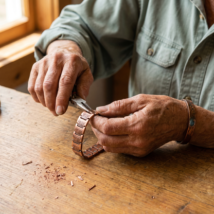 GLEN | Engraved Copper Bracelet
