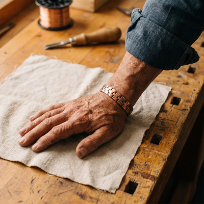 GORSE | Brick Pattern Copper Bracelet