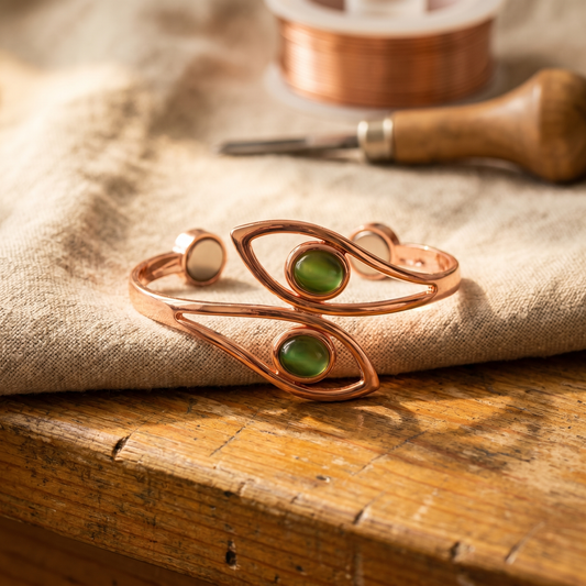 OPAL | Hand-Set Copper Bracelet