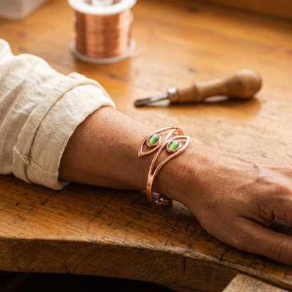 OPAL | Hand-Set Copper Bracelet