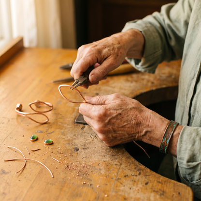 OPAL | Hand-Set Copper Bracelet
