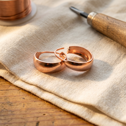 DELL | Polished Copper Hoop Earrings