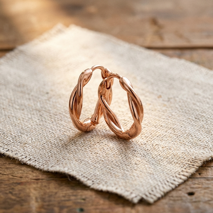 WREN | Twisted Copper Hoop Earrings