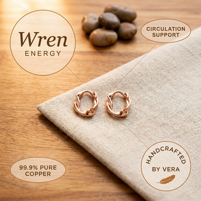 WREN | Twisted Copper Hoop Earrings