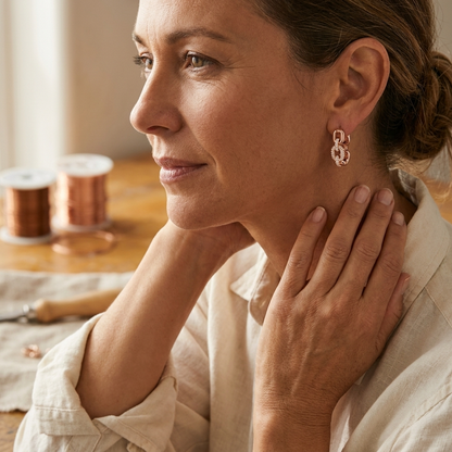 TOR | Crystal Inlay Copper Earrings