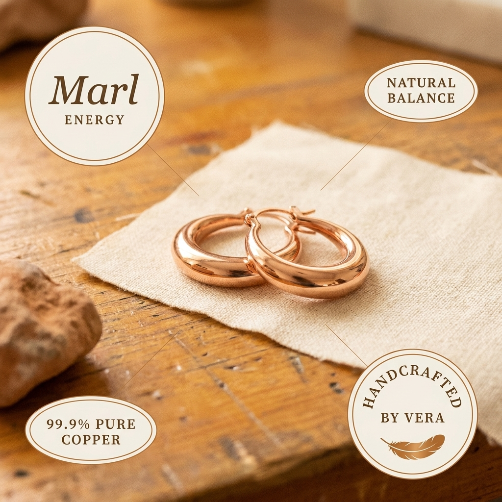 MARL | Graduated Hammered Copper Earrings