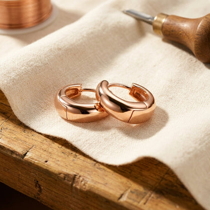 LINNET | Hinged Copper Hoop Earrings