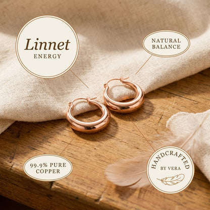 LINNET | Hinged Copper Hoop Earrings