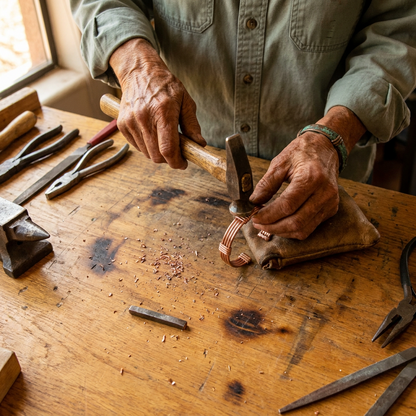 SERE | Hammered Ridge Copper Bracelet